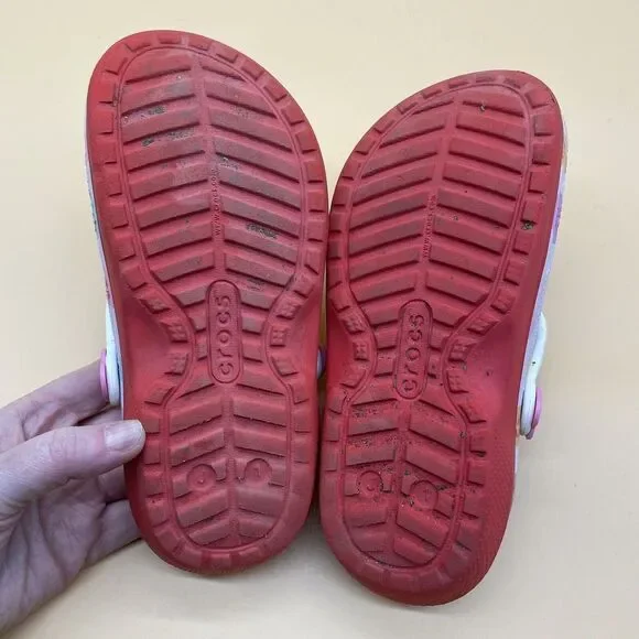 Sweethearts Crocs Big Childrens US Size J1 - Fur Lined Limited Edition - Picture 6 of 6